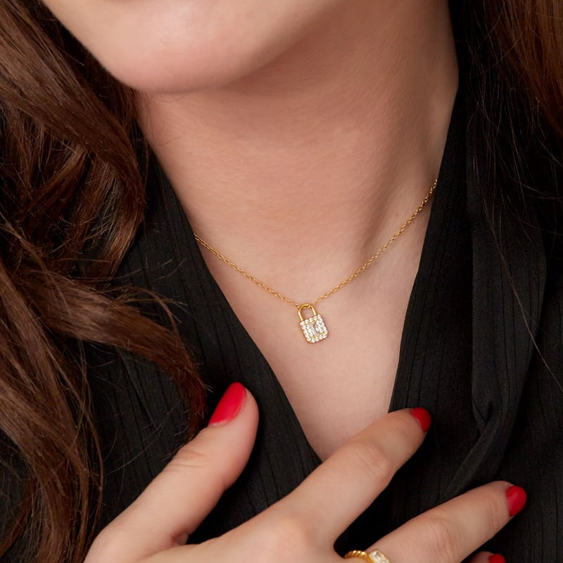 Halskette mit Verschlusssteinen – 925er Silber