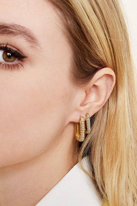 Ohrringe Shimmer Spark Goldfarbe Edelstahl