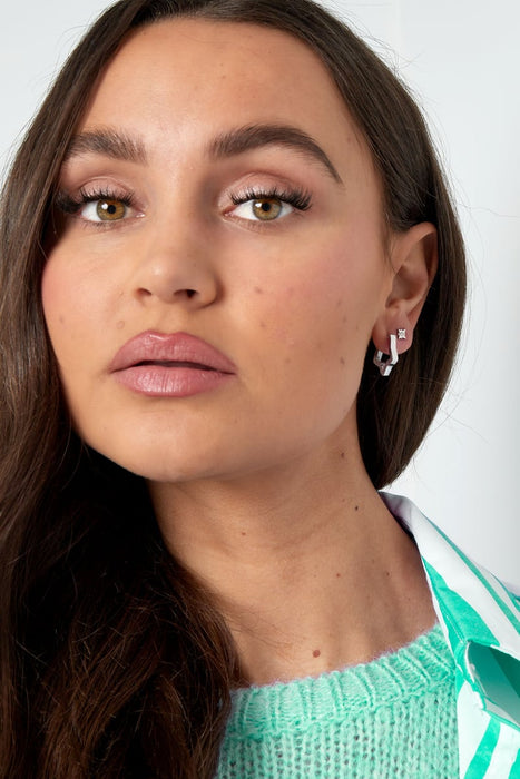 Einfache Sternohrringe mittelgroß – Goldfarbe  - Goldfarbefarbe