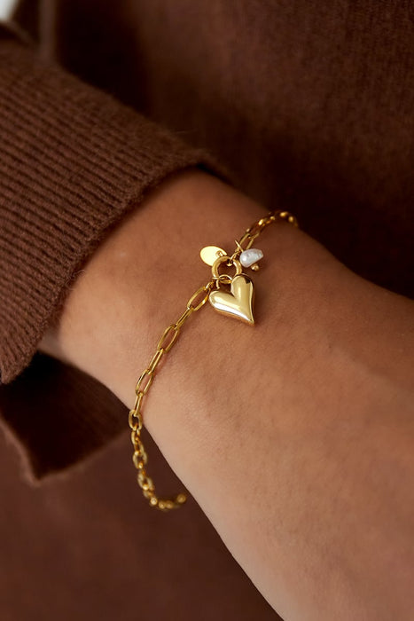 Adore Charm-Armband – Goldfarbe - Goldfarbefarbe