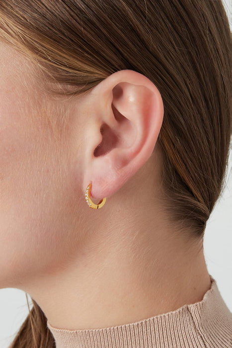 Dazzle-Ohrringe mit Diamanten – Goldfarbe - Goldfarbefarbe