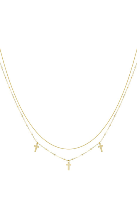   Mehrlagige Halsketten Kreuz Casual Daily Simple Series Damenschmuck