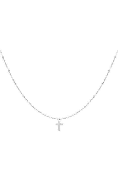 Halskette Kreuz - Goldfarbe Edelstahl