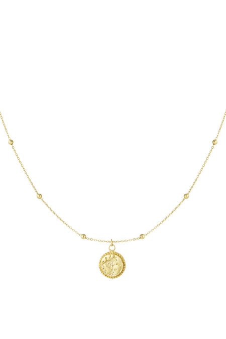 Halskette mit Schatzanhänger – Goldfarbe - Goldfarbefarbe