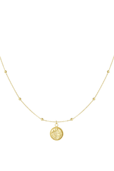 Halskette mit Schatzanhänger – Goldfarbe - Goldfarbefarbe