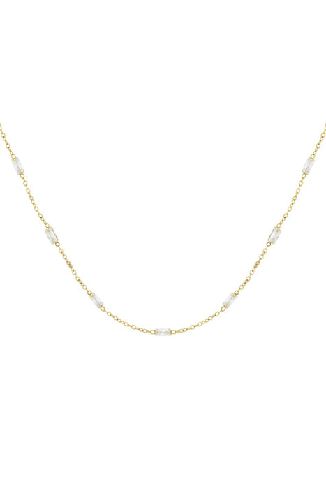 Halskette mit Diamantglanz - Goldfarben