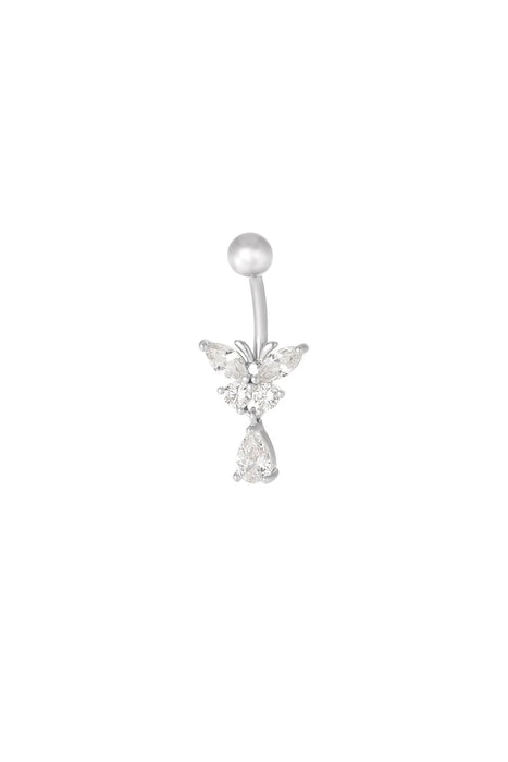 Bauchnabelpiercing Kristall Kurve 