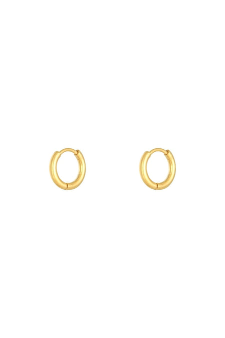 Ohrringe Little Hoops 1,2cm Goldfarbe Edelstahl