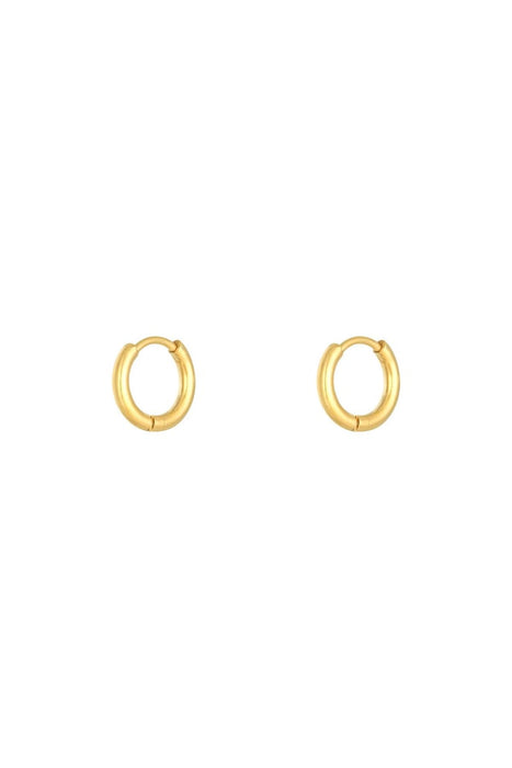 Ohrringe Little Hoops 1,2cm Goldfarbe Edelstahl