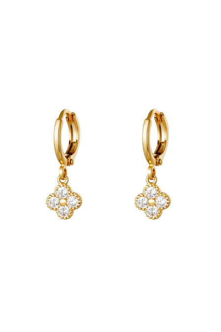 Ohrringe Clover Goldfarbe Kupfer