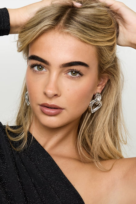 Eisen Tropfen Ohrringe Herz Elegante Weihnachten Luxuriöse Serie frauen schmuck