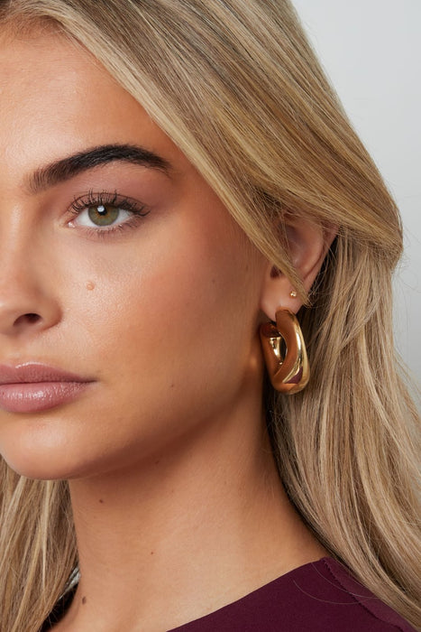 Edelstahl Creolen Kreis Casual Daily Simple Serie Damenschmuck