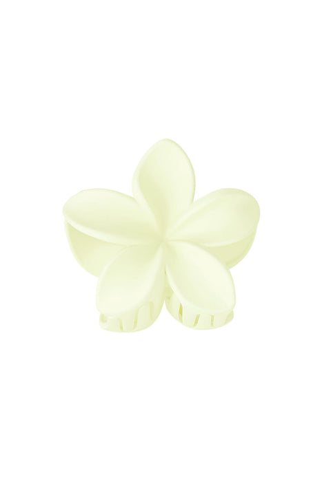 Haarspange Blume - creme Kunststoff