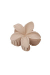 Haarspange Blume - creme Kunststoff