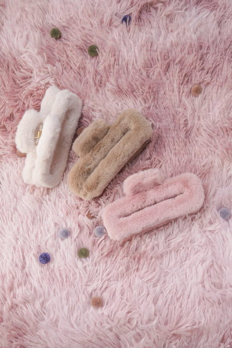 Haarspange flauschig gerade