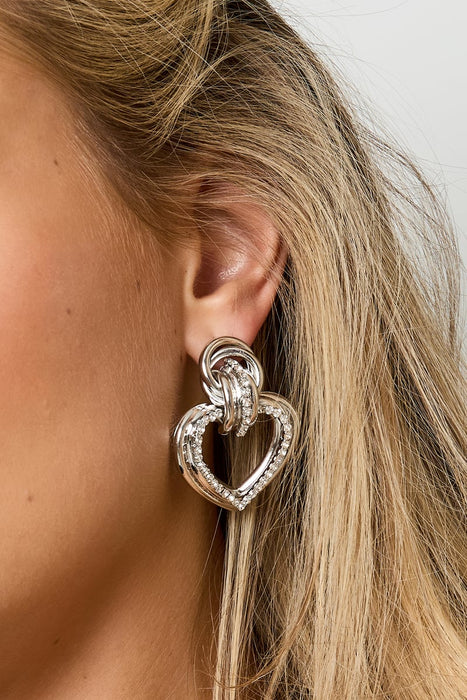 Eisen Tropfen Ohrringe Herz Elegante Weihnachten Luxuriöse Serie frauen schmuck